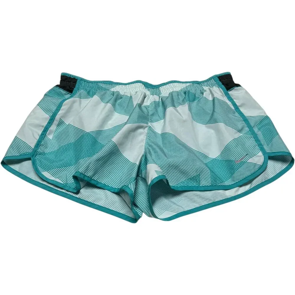 Nike Dri-Fit Lined Running Shorts Teal Gray XL
